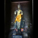 Die Buddha-Figur im Khmer-Prang